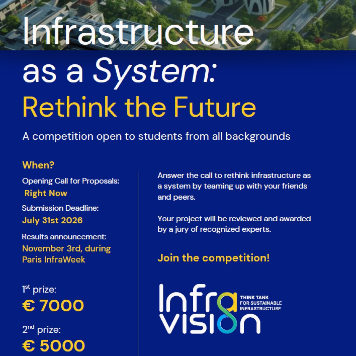 "Infrastructure as a System" : a contest open to all students