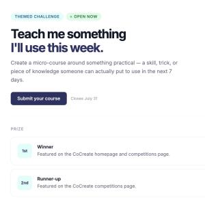 Course Challenge - "Teach me something I'll use this week"