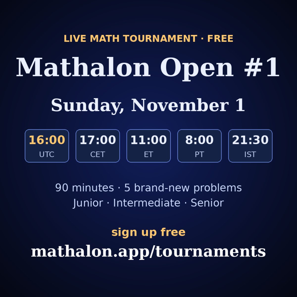 Mathalon Open #1